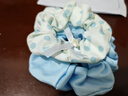 爆品蓝白波点大肠发圈少女心发饰 蓝白+波点 共2个 实拍图