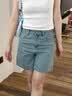 森马（Semir）牛仔裤女夏季凉感抑菌做旧显瘦A字直筒裤2041复古宽松风短裤潮流 实拍图