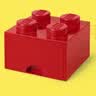 乐高（LEGO）®经典抽屉款收纳盒 玩具积木储物盒生日礼物 2*2 红色 实拍图