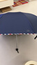 天堂 加大雨伞三折 晴雨两用商务伞经典格纹10骨大雨伞男女 暗紫红 实拍图
