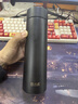 然也保温杯定制双层纯钛保鲜抑菌便携男女士曜石黑480ml PQTB-507 实拍图