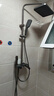 四季沐歌枪灰多功能玻璃面板淋浴花洒套装浴室卫生间增压手持喷头顶喷全套 【陨石灰】四功能增压花洒 店长推荐A款 实拍图