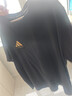 阿迪达斯（adidas）T恤男夏季运动透气轻薄宽松棉短袖  【棉质】黑/金 3XL 实拍图