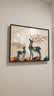 柳莺花燕免打孔电表箱装饰画现代简约客厅餐厅挂画电闸箱配电箱遮挡壁画 幸福麋鹿 55X45遮挡45X35表箱 上掀款 实拍图