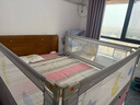 M-CASTLE床围栏婴儿童床上挡板宝宝床边防摔床护栏三面拼接防夹防掉床围挡 银河灰 单面装 1.8米 实拍图