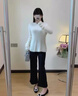啄木鸟平底内增高单鞋女2026年春夏季新款浅口水钻乐福鞋软底百搭通勤鞋 黑色【内增高4CM】 37 (235mm) 实拍图