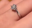 周大金 CHOW TAI KING一克拉莫桑钻戒999纯足银求婚戒指女生日表白礼物送女友老婆纪念 实拍图