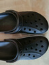 CROCS卡骆驰贝雅卡骆班洞洞鞋轻便耐磨拖鞋一脚蹬休闲鞋|205089 黑色/白色-066 44 (280mm) 实拍图