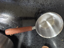 热油小锅泼油锅加厚不锈钢木柄防烫带刻度双倒流口不挂油无涂层 【木柄】200ml 实拍图