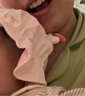 贝娜茜婴儿帽子春秋薄款夏季婴幼儿新生儿盆帽男女宝宝渔夫帽遮阳防晒潮 PM764-粉色 1-18个月（38-47.5CM） 实拍图