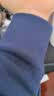 MARKLESS全棉卫衣男士春季100%棉休闲圆领上衣内搭套头衫0434 藏青色 XL 实拍图