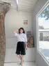 NASALIKE官方短裤夏季男宽松美式休闲运动五分裤情侣中裤棉质外穿男士裤子 NASA联名-白色 XL 实拍图
