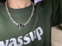 BJYL项链男士潮流嘻哈风男生锁骨链简约百搭吊坠男款钛钢卫衣配饰链子 实拍图
