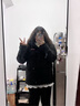 鸭鸭（YAYA）孙颖莎同款时空道宇系列三防羽绒服男女短款新款加厚面包服外套 星空黑色 L (建议130-150斤) 实拍图