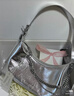 CHARLES&KEITH柔软拉链式褶皱单肩包腋下包包女包女士生日礼物CK2-40782472 Silver银色 S 实拍图