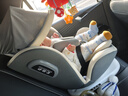 Heekin德国 儿童安全座椅汽车用0-4-12岁婴儿宝宝360度旋转ISOFIX硬接口 尊享灰(遮阳棚+上拉带+侧保护) 实拍图