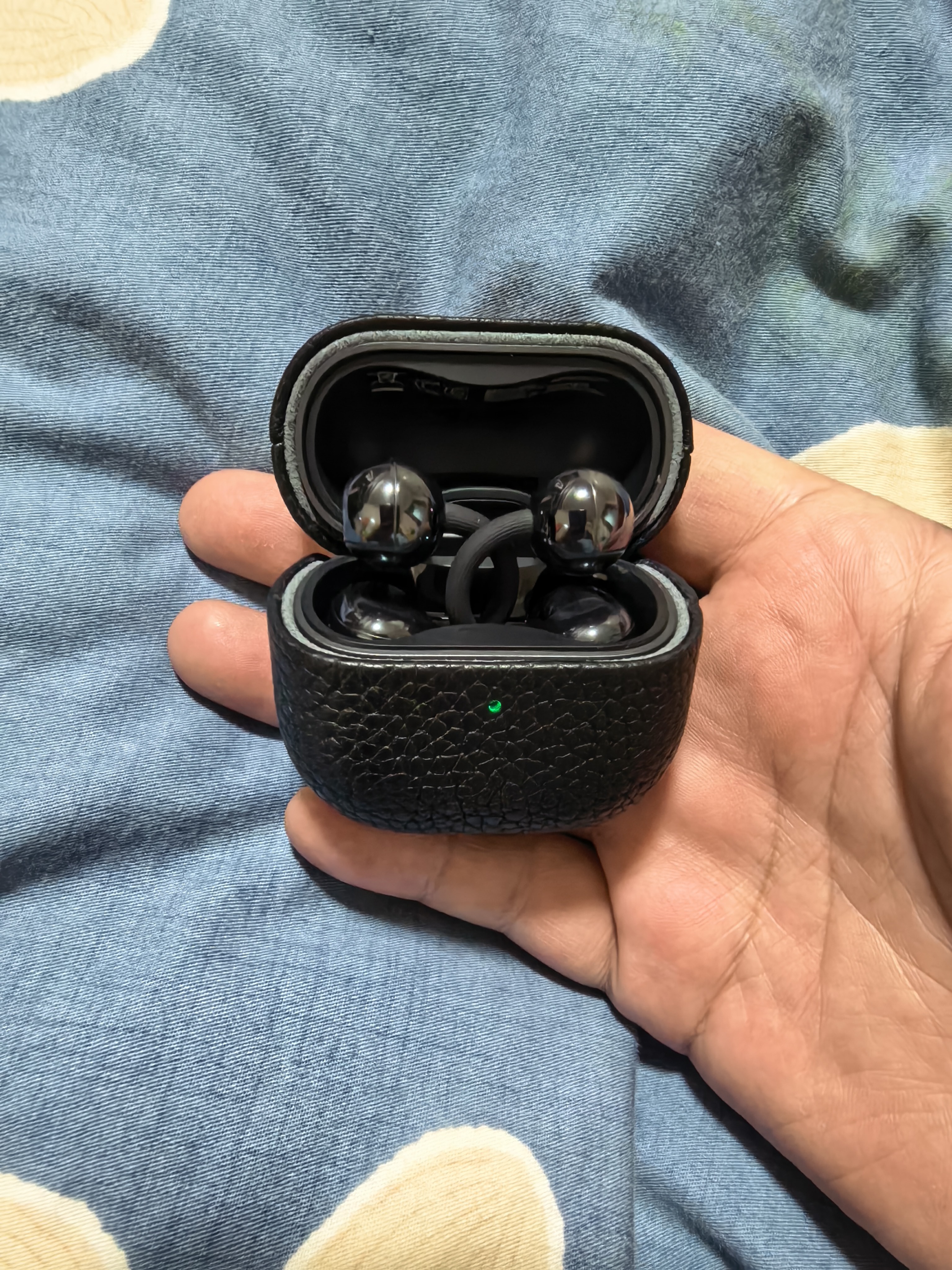 西蒙迪奥适用于华为FreeClip2保护套FreeClip2耳夹保护壳华为FreeClip真皮保护套Clip全包防摔简约皮革外壳 真皮壳-黑色 华为 Free Clip2 实拍图