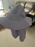 迪卡侬太阳帽夏折叠透气遮脸户外出游骑行大沿防晒帽CAP浅蓝色4318256 实拍图