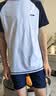 李宁（LI-NING）儿童泳衣男童中大童游泳衣分体泳裤3821 白蓝分体 170 实拍图