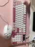 惠普（HP）K500F机械手感键盘 98配列多功能旋钮办公游戏台式电脑笔记本有线 键鼠套餐粉色 实拍图