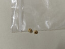 御邪黄金999足金转运珠齿轮手串手绳搭配diy礼物男女款情人节礼物 齿轮珠:约0.03g单颗 实拍图
