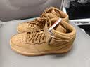 耐克（NIKE）官方男女鞋 AIR FORCE AF1  空军一号平底板鞋百搭运动休闲鞋 CJ9179-200 亚麻/麦黄【抓地耐穿】 42.5 实拍图