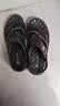 稻草人头层牛皮沙滩凉鞋男士透气套脚拖休闲 棕色 43 实拍图