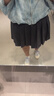 萝美酱百褶裙女春秋短裙jk制服西装裙子学院风高腰时尚a字半身裙小个子 深灰色加长款（抗皱西装面料） 2XL 【建议125-135斤】 实拍图
