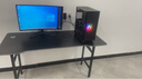 初学者电脑桌台式家用电竞游戏桌办公书桌简约书房写字桌子折叠弹簧桌 折叠电竞桌140*60【免安装】黑纹 实拍图