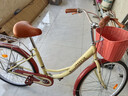 凤凰（Phoenix）自行车女款老式城市通勤新型省力轻便实心胎变速上班代步复古单车 省力全轴承【双层铝合金轮】芭蕾黄 26寸充气胎【身高1.55-1.85米】 实拍图
