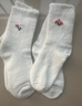 雅鹿女士袜子冬季加绒加厚保暖长筒袜白色睡眠月子袜秋冬款高腰中筒袜 混装 2双 均码 实拍图