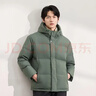 京东京造羽绒服男鸭绒加厚防寒工装面包服防泼水冬季外套短款 橄榄绿L 实拍图