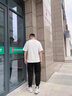 啄木鸟【两件装】短袖t恤男款夏季冰感透气印花打底衫休闲男装上衣服 3779短款卡其+3778短款白色 L （建议105-130斤） 实拍图