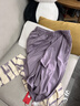 猫人睡衣女士【纯棉防螨抑菌】清新条纹带胸垫可外穿家居服香芋紫L 实拍图