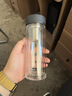 万象（WANXIANG）双层玻璃杯经典皮纹V20RL商务办公礼盒泡茶杯370ML大容量家用水杯 实拍图