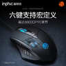 英菲克（INPHIC）W2 鼠标游戏鼠标轻音鼠标鼠标有线CF绝地求生吃鸡LOL 宏定义 经典黑 实拍图