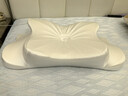 零点记忆蝴蝶枕深睡护颈枕侧睡专用枕头护颈椎助睡眠蝶形记忆枕头 单只× 中高枕（冰丝绸）云绸白 实拍图