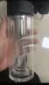 万象（WANXIANG）双层玻璃杯经典皮纹V20RL商务办公礼盒泡茶杯370ML大容量家用水杯 实拍图