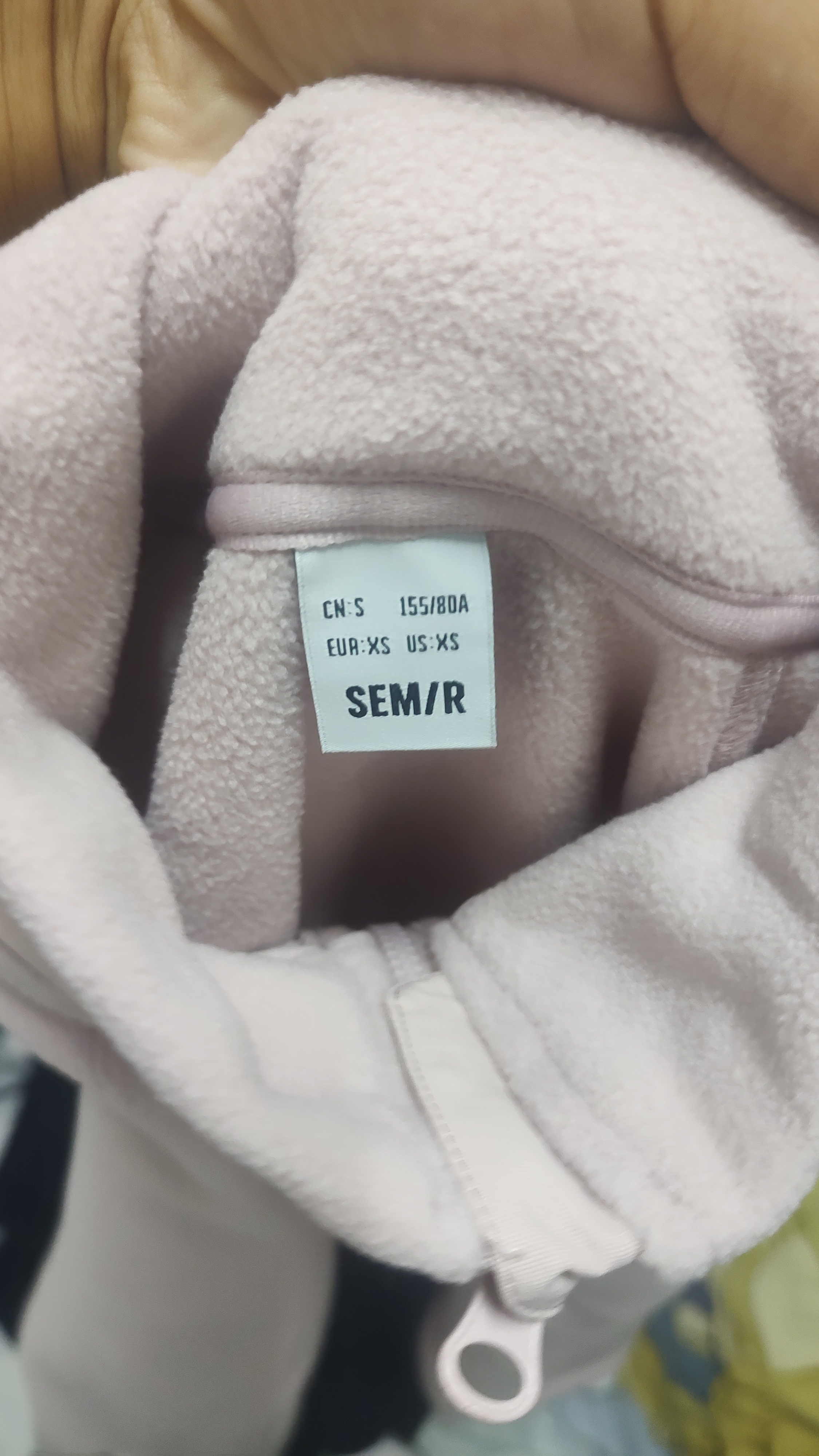 森马（Semir）外套女抗静电摇粒绒宽松休闲冬季拼接立领插肩袖夹克101724108004 实拍图
