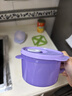 特百惠（Tupperware）微波460ml可加热水晶汤碗水果碗 学生上班族便携饭盒单个装冰沙紫 实拍图