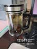 希诺（heenoor）双层玻璃杯带手柄男士双层加厚隔热防烫商务办公茶杯子大容量水杯 镜面盖（XN-7006） 420ml 礼盒装+带茶隔 实拍图