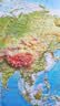 【北斗官方】2024年中国地图和世界地图挂图 约110*78cm竖版地形图 3D高清精雕凹凸立体地图 实拍图