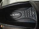奥康（Aokang）官方春秋季流行商务休闲皮鞋男士舒适百搭一脚蹬鞋子男黑39码 实拍图