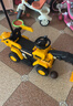 爸爸妈妈挖掘机玩具车儿童可坐人男孩遥控电动可挖挖土机大号工程车带推把 实拍图