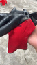 德力西电气手套工作劳保优质丁腈丁晴防滑耐磨防水防油浸胶挂胶干活手套 【全胶耐油红丁腈】12双 实拍图