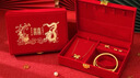 梦桥结婚首饰盒五金聘礼三金提亲订婚彩礼套装黄金珠宝收纳盒红色礼盒 实拍图