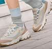 斯凯奇（Skechers）奶茶熊秋季女鞋熊猫老爹鞋透气休闲运动鞋厚底149238 QQ豆乳/NAT 36.5 实拍图