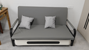 葵竹冉韵折叠沙发床一体两用小户型伸缩床阳台多功能床猫抓皮客厅折叠床 太空灰+黑架 【1.58m储物款】5cm海绵+2cm椰棕 实拍图