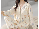 浪莎睡衣女100%纯棉月子服春秋季带胸垫可调节腰围家居服可外穿套装 实拍图