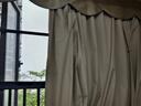 铭聚布艺（MINGJU）窗帘 全遮光窗帘成品窗帘布遮阳帘涤塔夫奶油色挂钩式2.0*2.4单片 实拍图